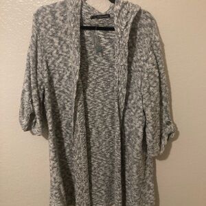 Maurices Heathered Gray Hooded Cardigan